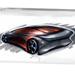 Design project showcase - automotive sketch