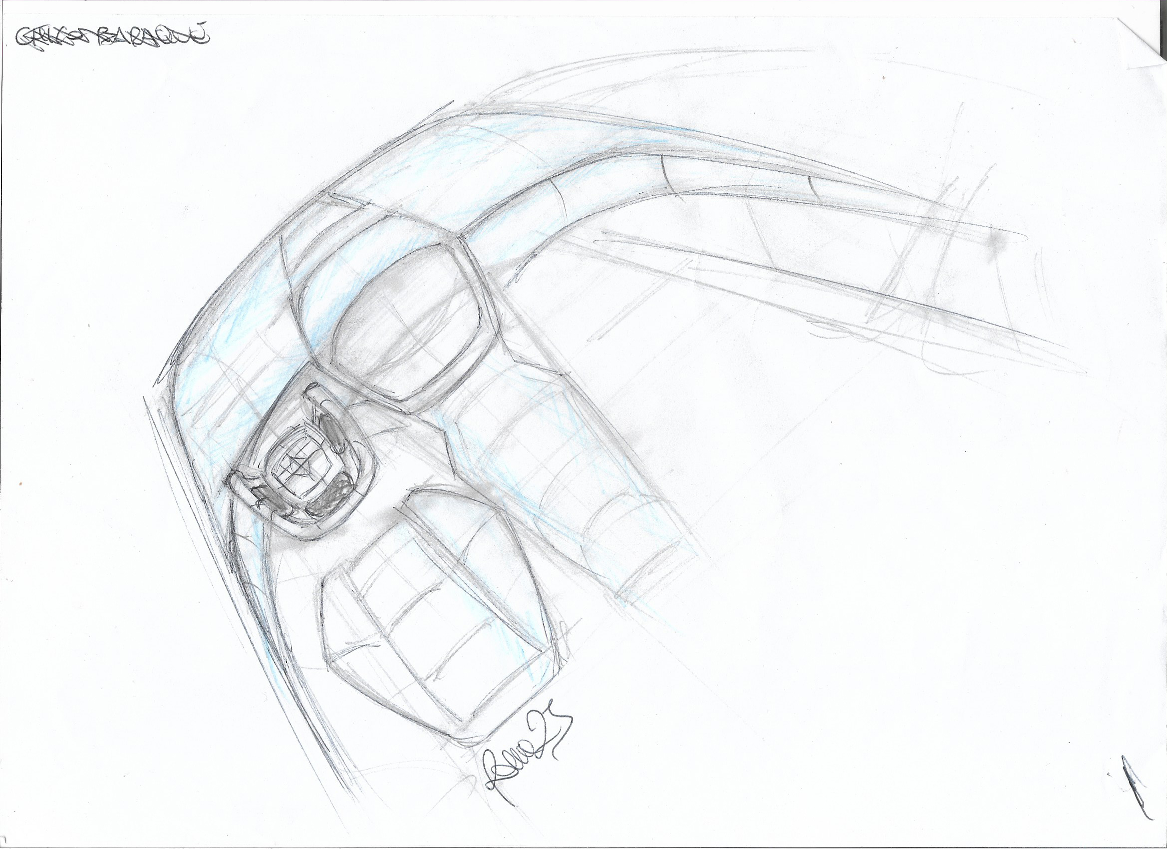 Design project showcase - automotive sketch